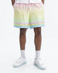 Casablanca Shorts Silk Pink Ombre Multi Colour