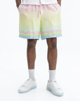 Casablanca Shorts Silk Pink Ombre Multi Colour