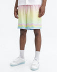 Casablanca Shorts Silk Pink Ombre Multi Colour