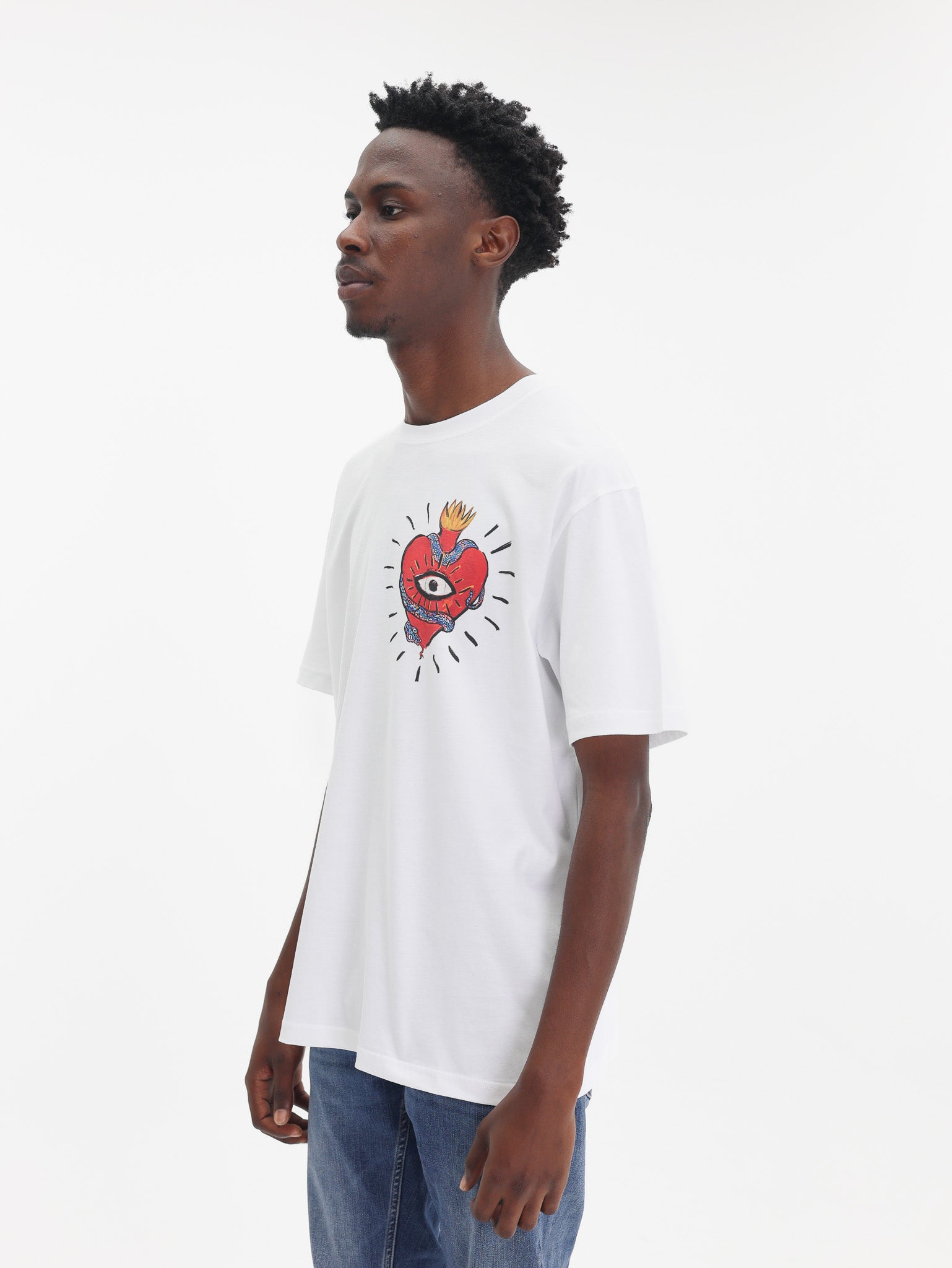 Just Cavalli T-Shirt Small Heart Tattoo White-AL Capone Premium