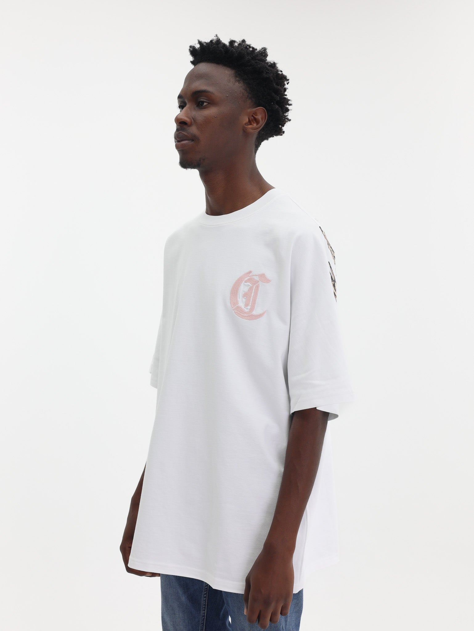 Just Cavalli T-Shirt Maxi Logo Leo White-AL Capone Premium