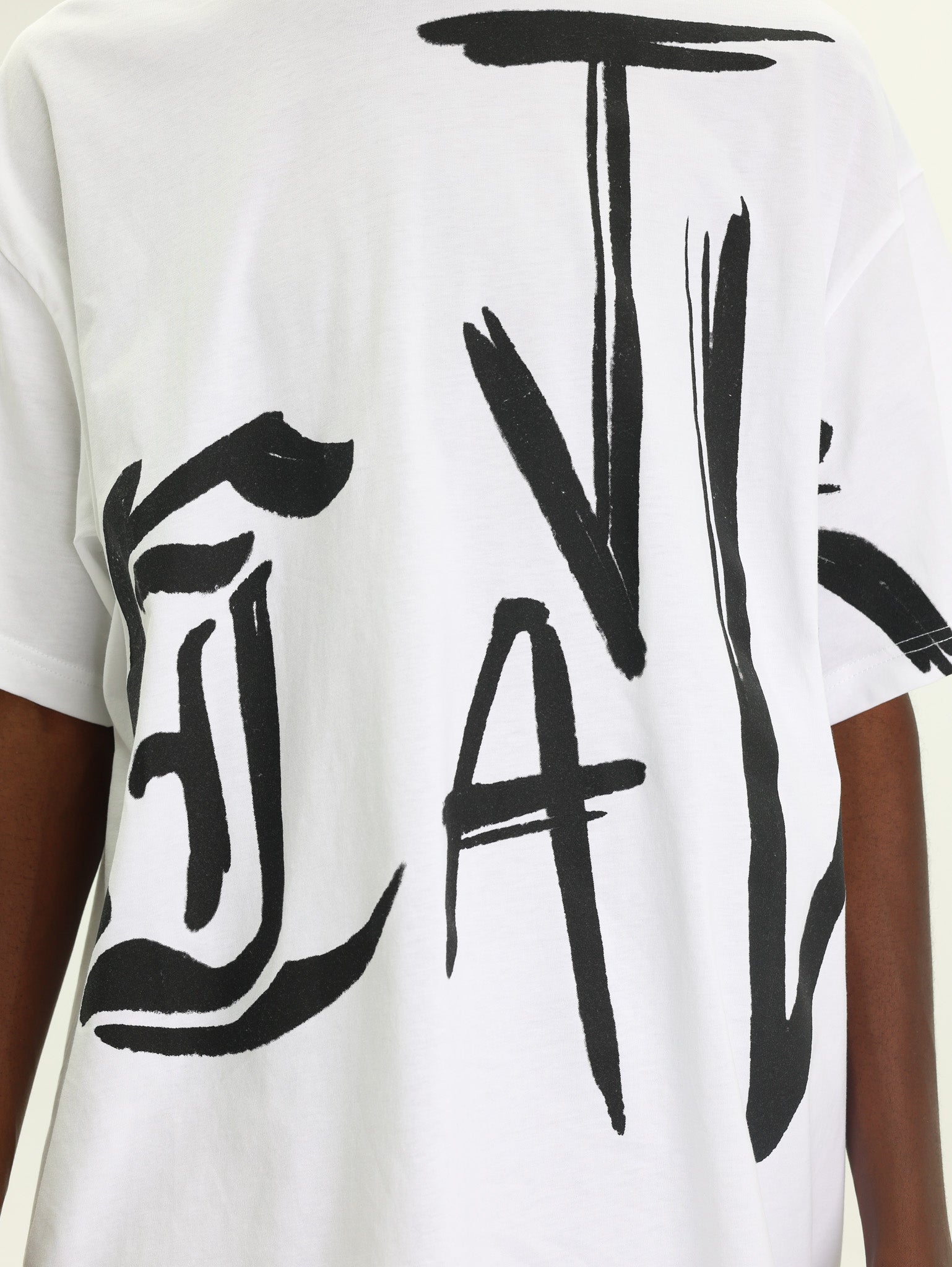 Just Cavalli T-Shirt Maxi Side Logo White-AL Capone Premium