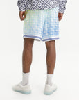 Casablanca Shorts Tennis Tile Silk Blue