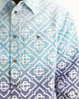 Casablanca Shirt Monogram Gradient Ls Blue