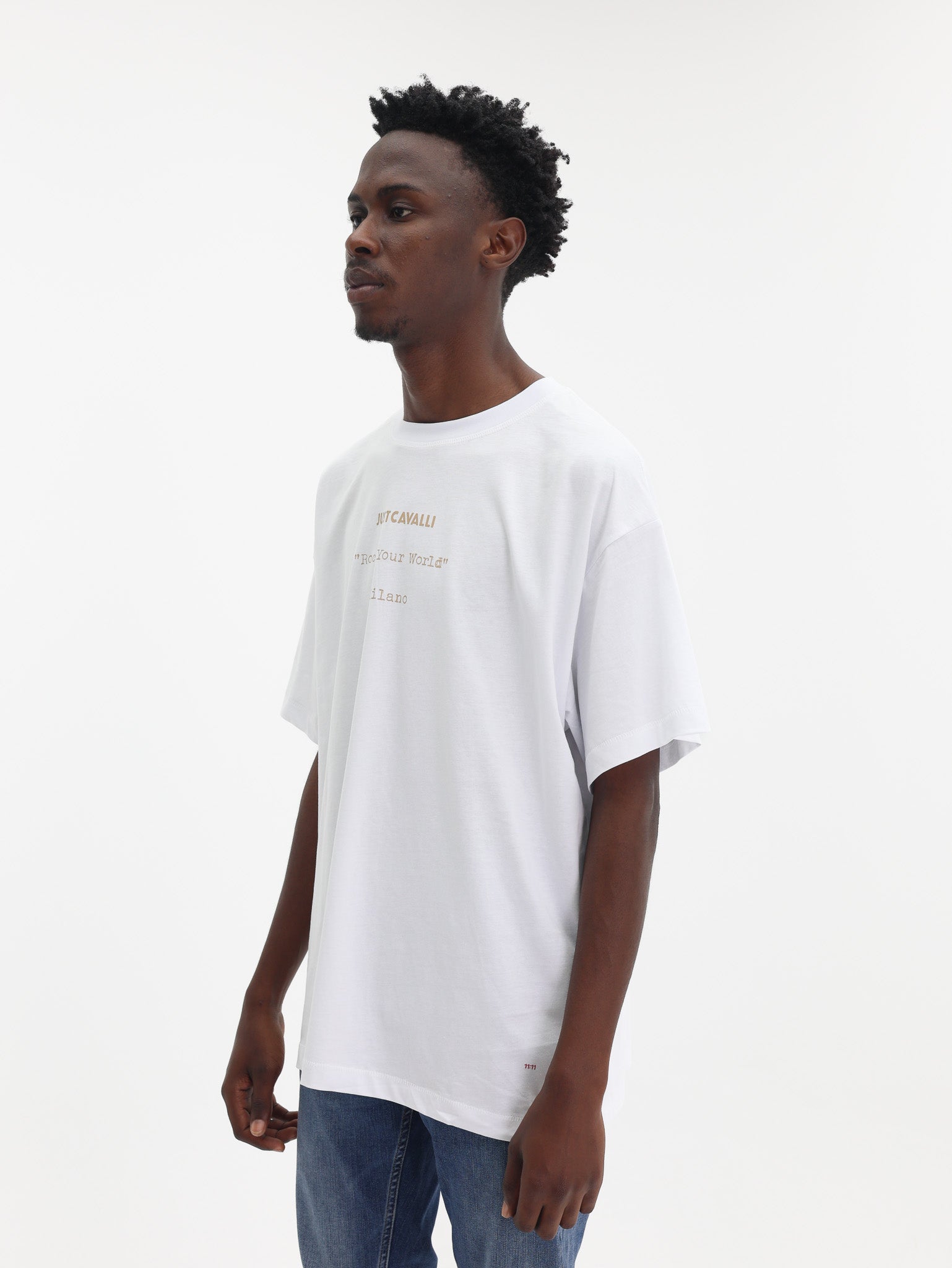 Just Cavalli T-Shirt Flames White-AL Capone Premium