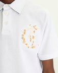 Just Cavalli Golfer Flower Embroidery White-AL Capone Premium