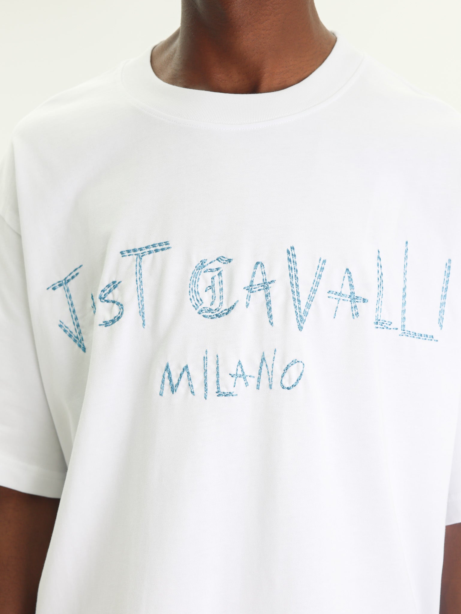 Just Cavalli T-Shirt Embroidery Logo White-AL Capone Premium