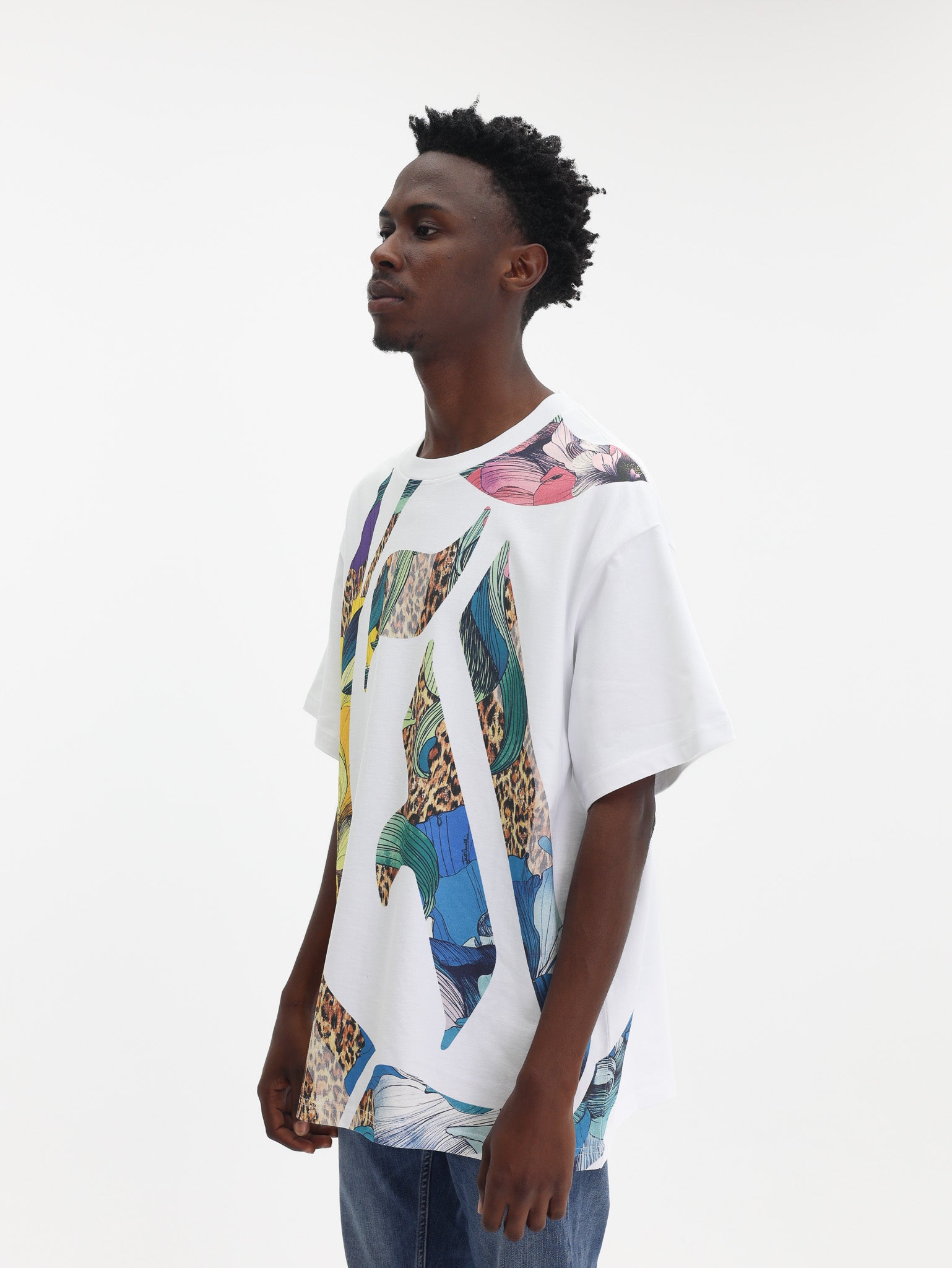 Just Cavalli T-Shirt Maxi CJ Flower White-AL Capone Premium