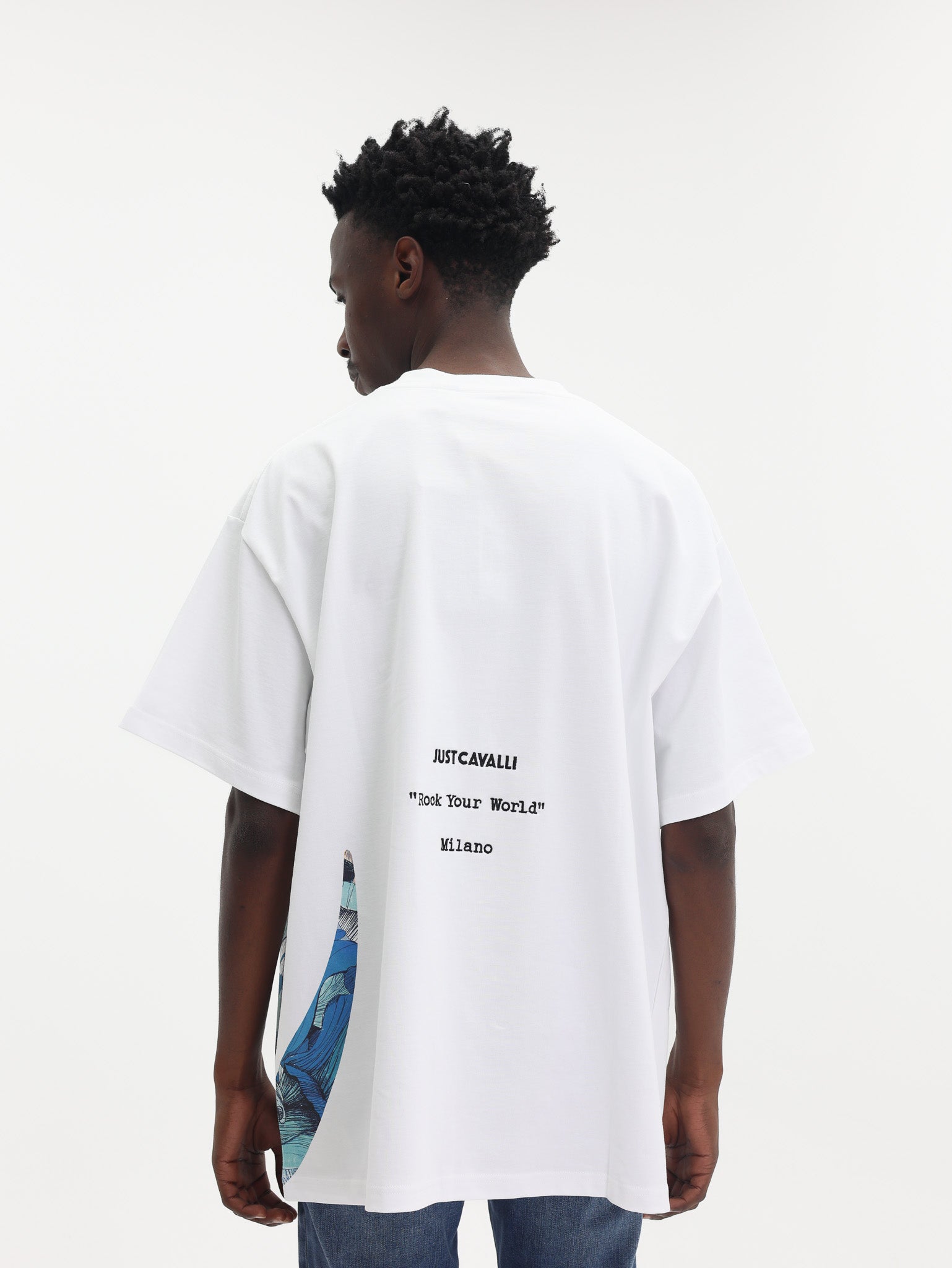 Just Cavalli T-Shirt Maxi CJ Flower White-AL Capone Premium