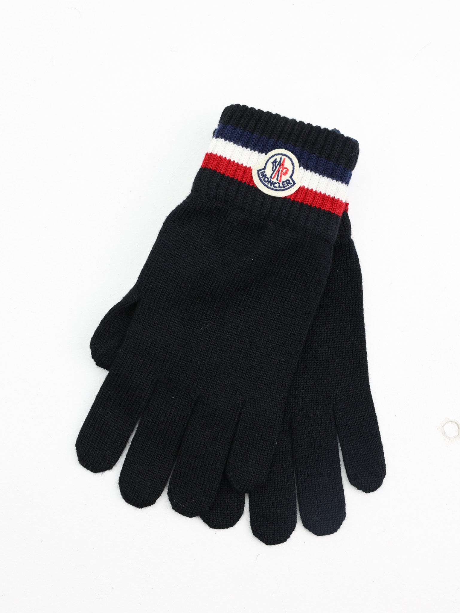 MONCLER 手袋 黒 赤 白 Moncler Gloves Tricot Black - AL Capone Premium