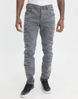 Purple Jeans Faded Side Seam Charcoal