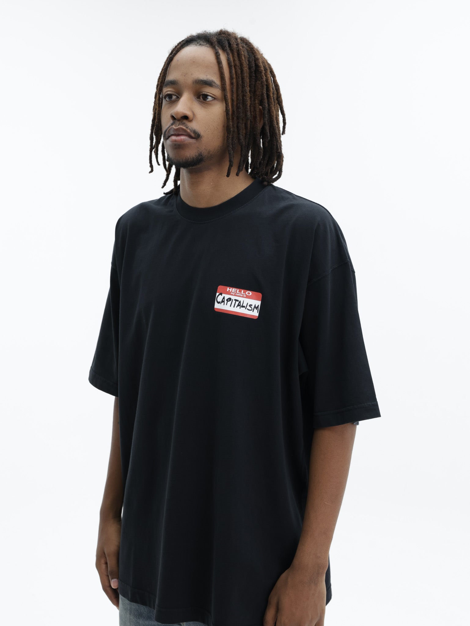 Vetements T-Shirt Sticker Black - AL Capone Premium