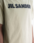 Jil Sander T-Shirt Black Print Crew Tan