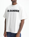 Jil Sander T-Shirt Black Print Crew White