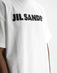 Jil Sander T-Shirt Black Print Crew White