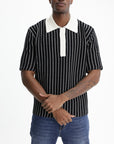 Jil Sander Golfer White Striped Black/white