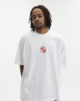 Vetements T-Shirt Double Biker Cross Logo White