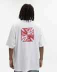 Vetements T-Shirt Double Biker Cross Logo White