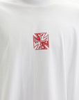 Vetements T-Shirt Double Biker Cross Logo White