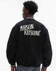 Maison Kitsune Jacket Varsity Teddy Black