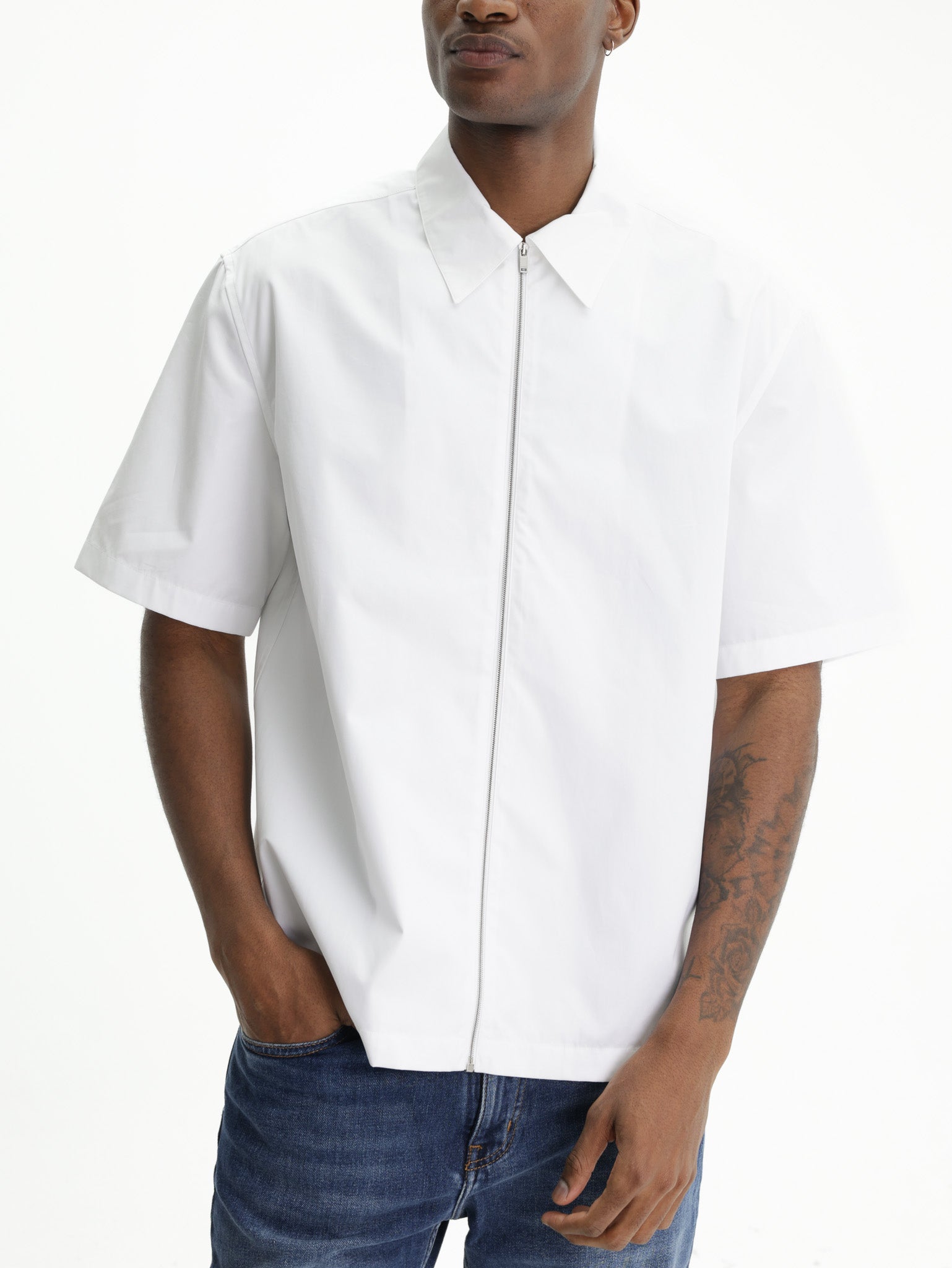 Jil Sander Shirt Zip Ss White – AL Capone Premium