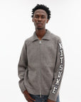 Maison Kitsune Jacket College Knitted Wool Med Grey Melange