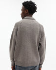 Maison Kitsune Jacket College Knitted Wool Med Grey Melange