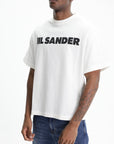 Jil Sander T-Shirt Black Print Crew White