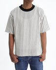 Jil Sander T-Shirt Black Stripe Crew Cream