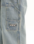 Vetements Jeans Back-To Front Hiphop Vintage Mid Blue