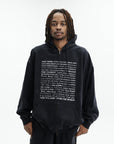 Vetements Jacket Fuck Everything Zip-Up With Hood Washed-Out Black