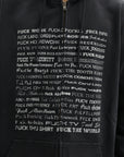 Vetements Jacket Fuck Everything Zip-Up With Hood Washed-Out Black