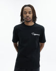 Capone Crew Back Floral Print Black