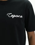 Capone Crew Back Floral Print Black