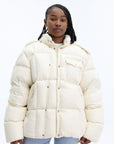 Moncler Jacket Serfanto Puffer Logo Off-White