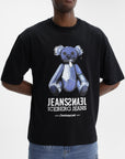 Iceberg Jeans T-Shirt Teddy Print Black