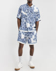 Givenchy Short Flower Print Blue/White