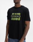 Iceberg Jeans T-Shirt Green Logo Print Black