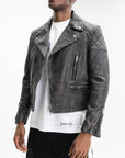Givenchy Jacket Leather Side Zipped Black