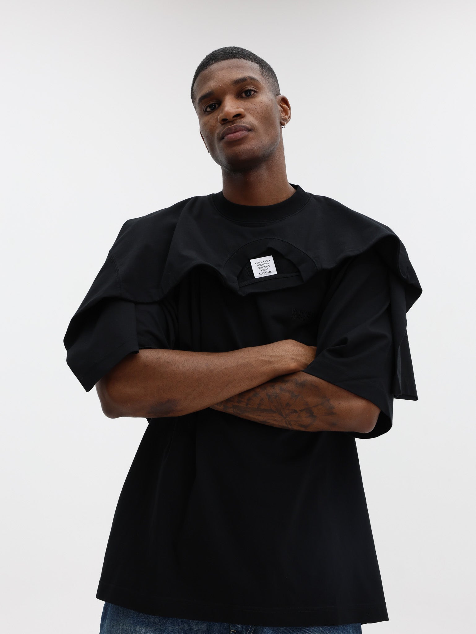 Vetements T-Shirt Double Layered Black - AL Capone Premium