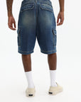 Vetements Shorts Hip Hop Cargo Denim Navy
