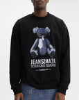 Iceberg Jeans Sweater Teddy Print Black