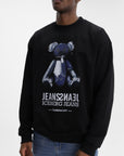 Iceberg Jeans Sweater Teddy Print Black