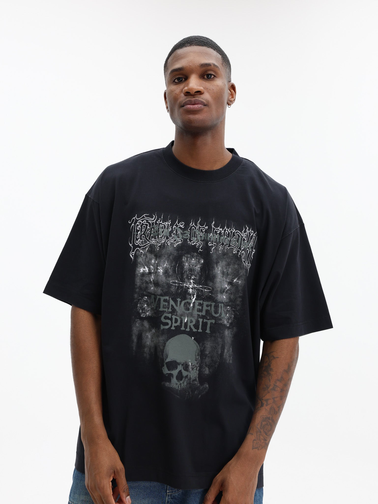 Vetements T-Shirt Cof Vengeful Spirit Oversized Black - AL Capone