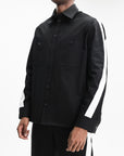 Givenchy Shirt Button White Sleeve Black