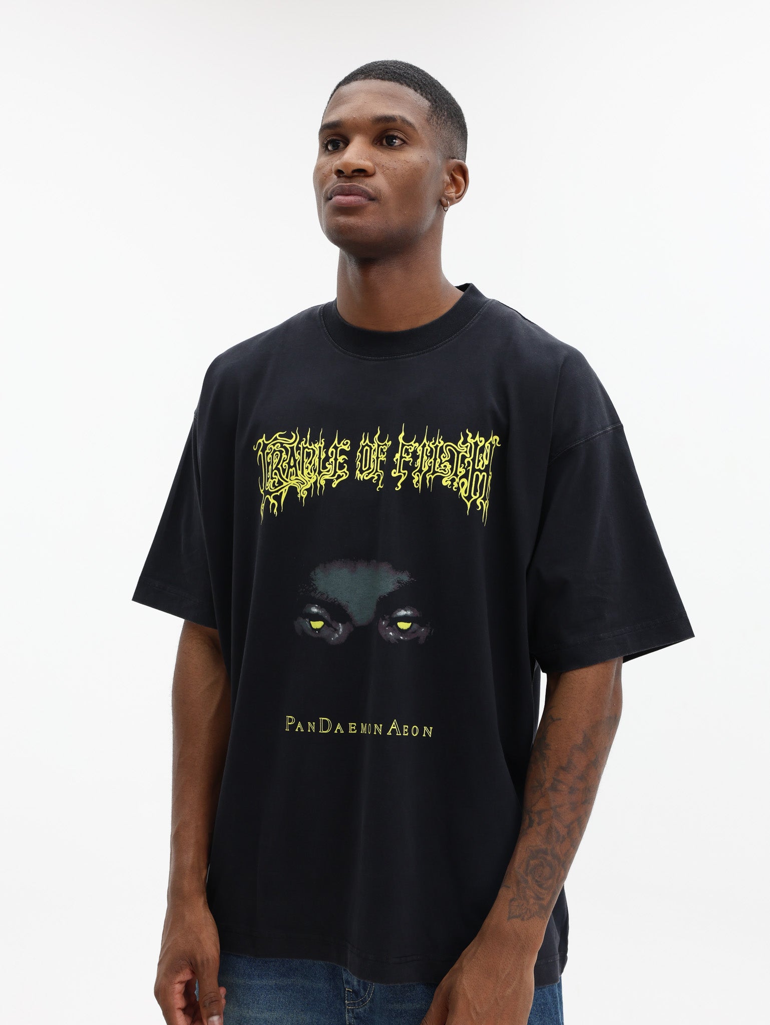 Vetements T-Shirt Cof Pandaemonaeon Oversized Black - AL Capone