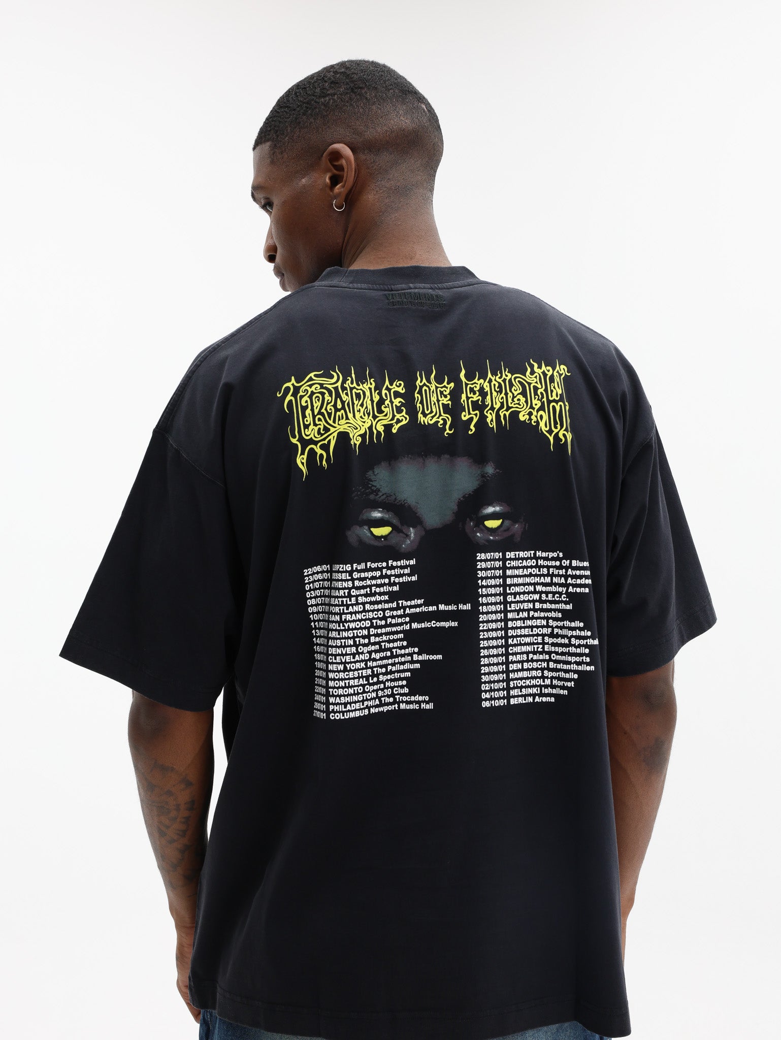 Vetements T-Shirt Cof Pandaemonaeon Oversized Black - AL Capone