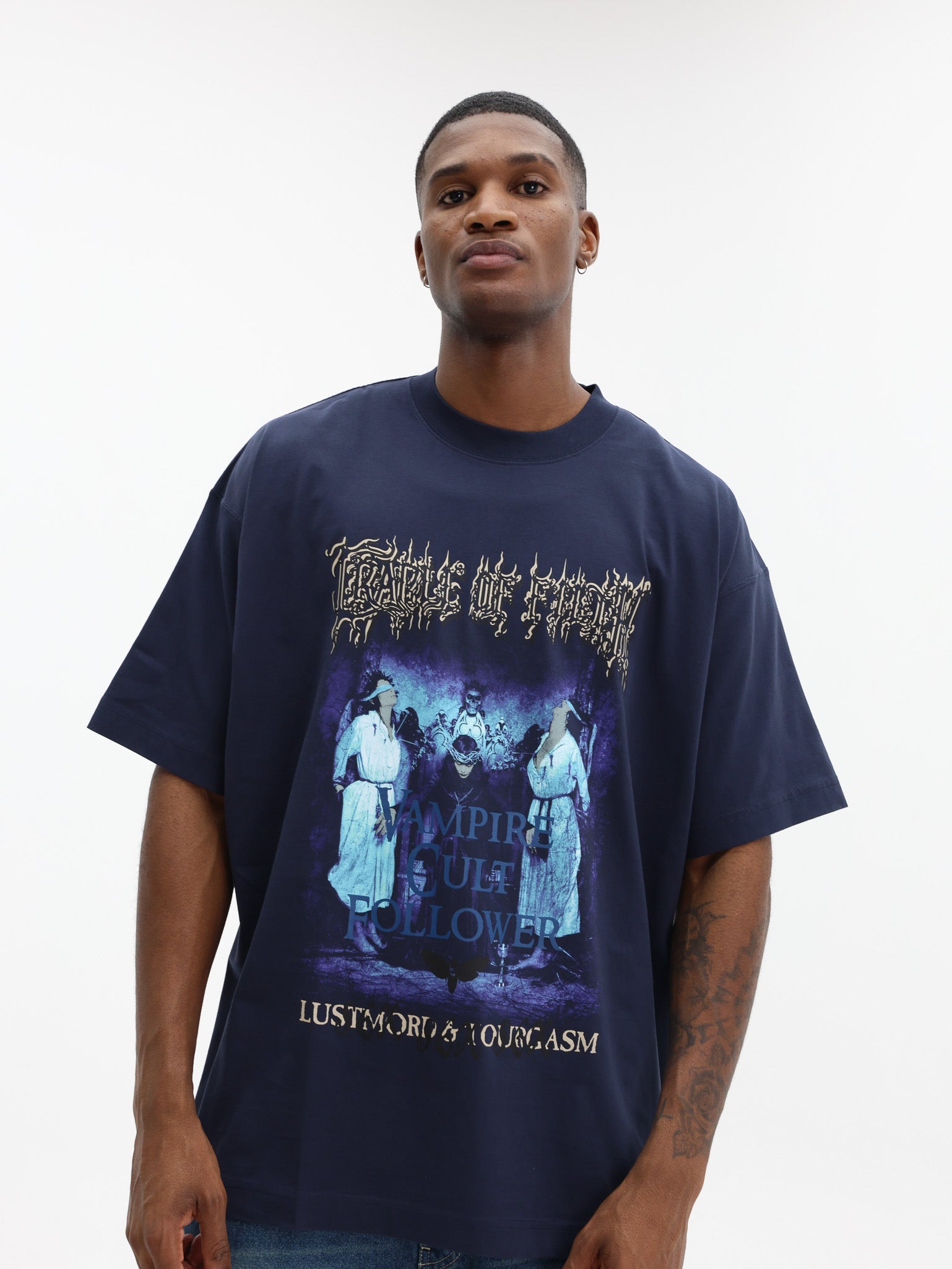 Vetements T-Shirt Cof Vampire Cult Oversized Navy - AL Capone Premium