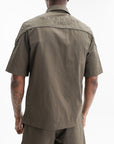 Givenchy Shirt Zipped Ss Collared Brown