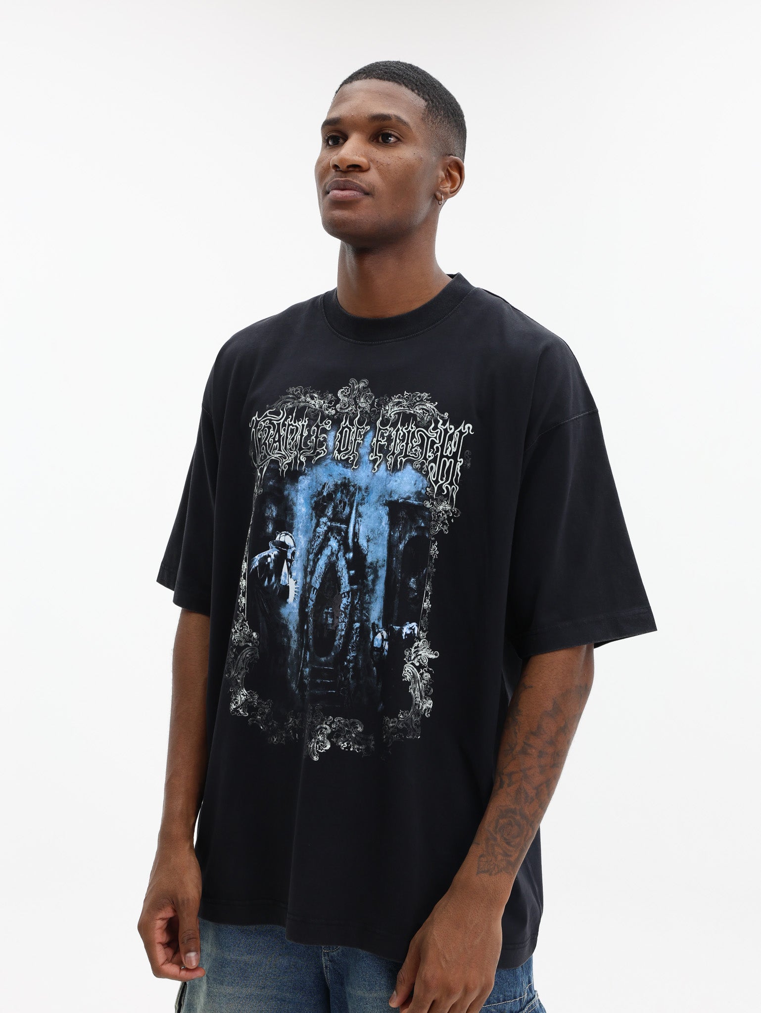 Thursday 00s screamo Tシャツ M black Vetements T-Shirt Cof Butterfly Oversized Black - AL Capone Premium